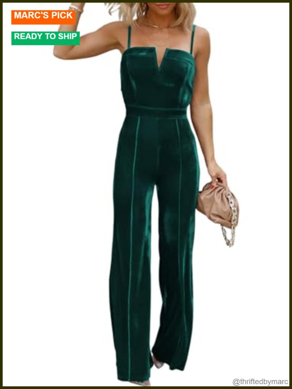 Velvet Wide Leg Jumpsuit V Neck Adjustable Straps Sleeveless Dressy Romper
